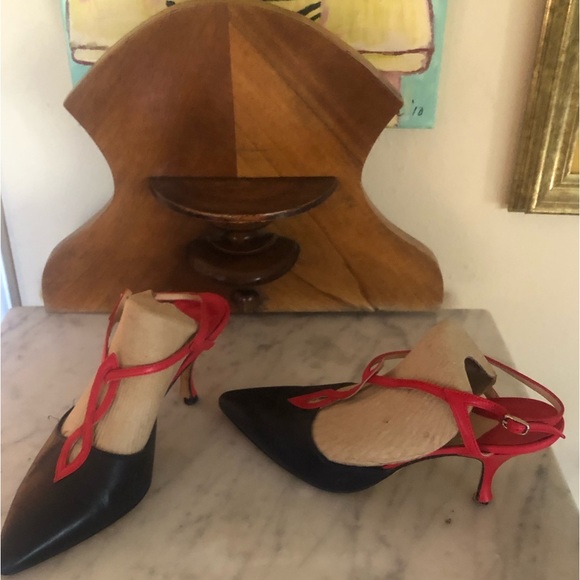 Leather in perfect condition like new. Needs tiny black rubber tips on heels. - Picture 2 of 5